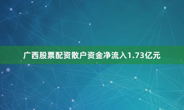 广西股票配资散户资金净流入1.73亿元